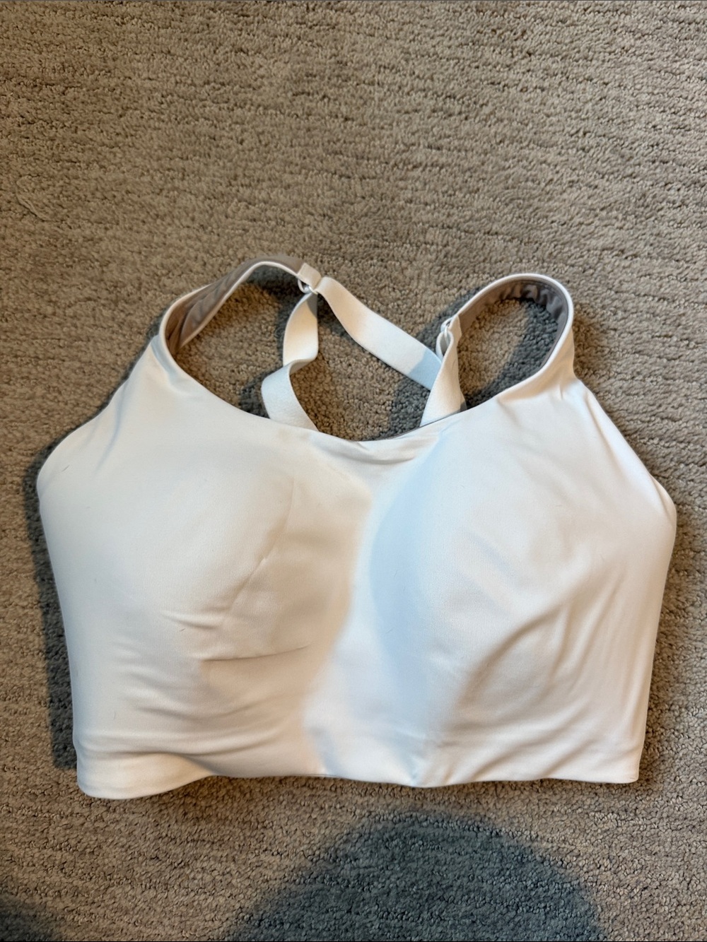 lululemon athletica White Padded Cross-Back Sports Bra